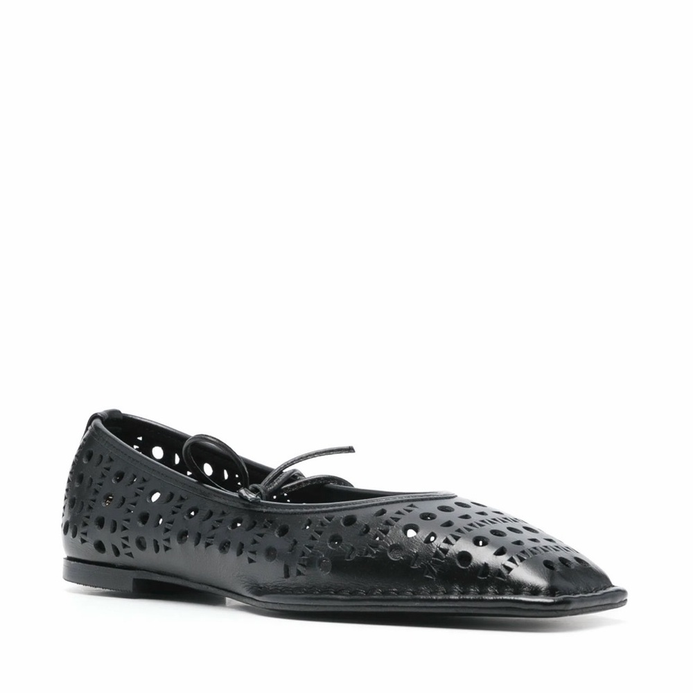 ALOHAS Black Cutout Loafers